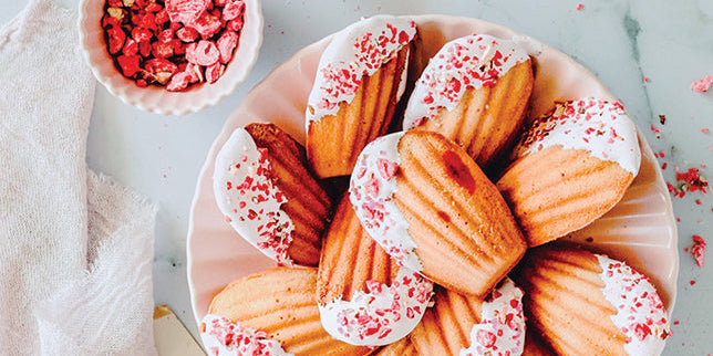 Pink Praline Madeleines