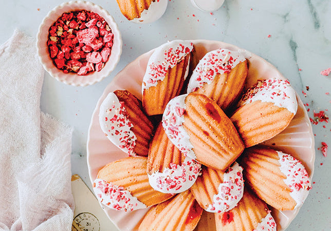 Pink Praline Madeleines