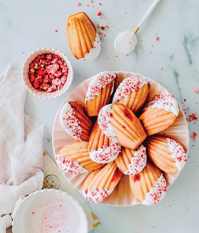 Pink Praline Madeleines